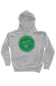 HND trout logo pullover hoody- Heather Grey