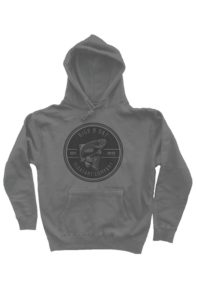 HND trout logo pullover hoody - charcoal